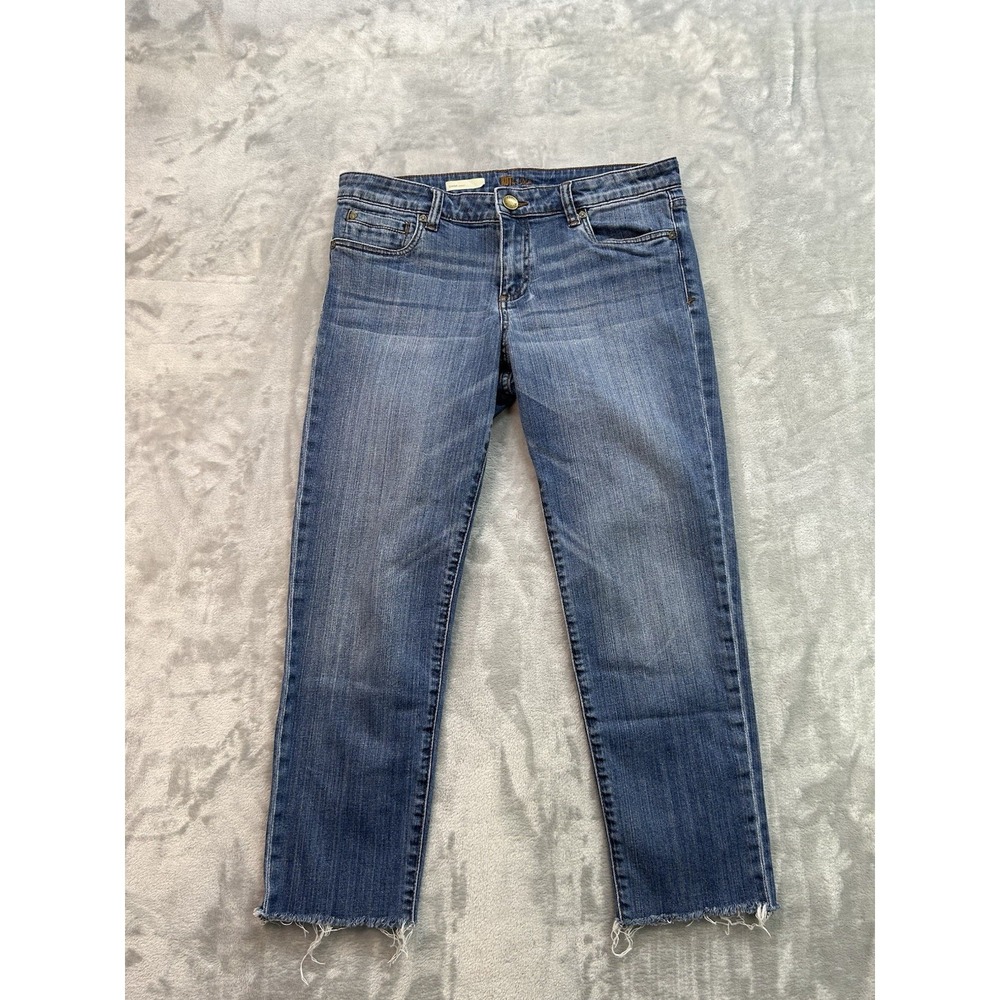 Kut From The Kloth Jeans Womens Sz 12 Blue Diana Skinny Stretch Mid Rise Whisker